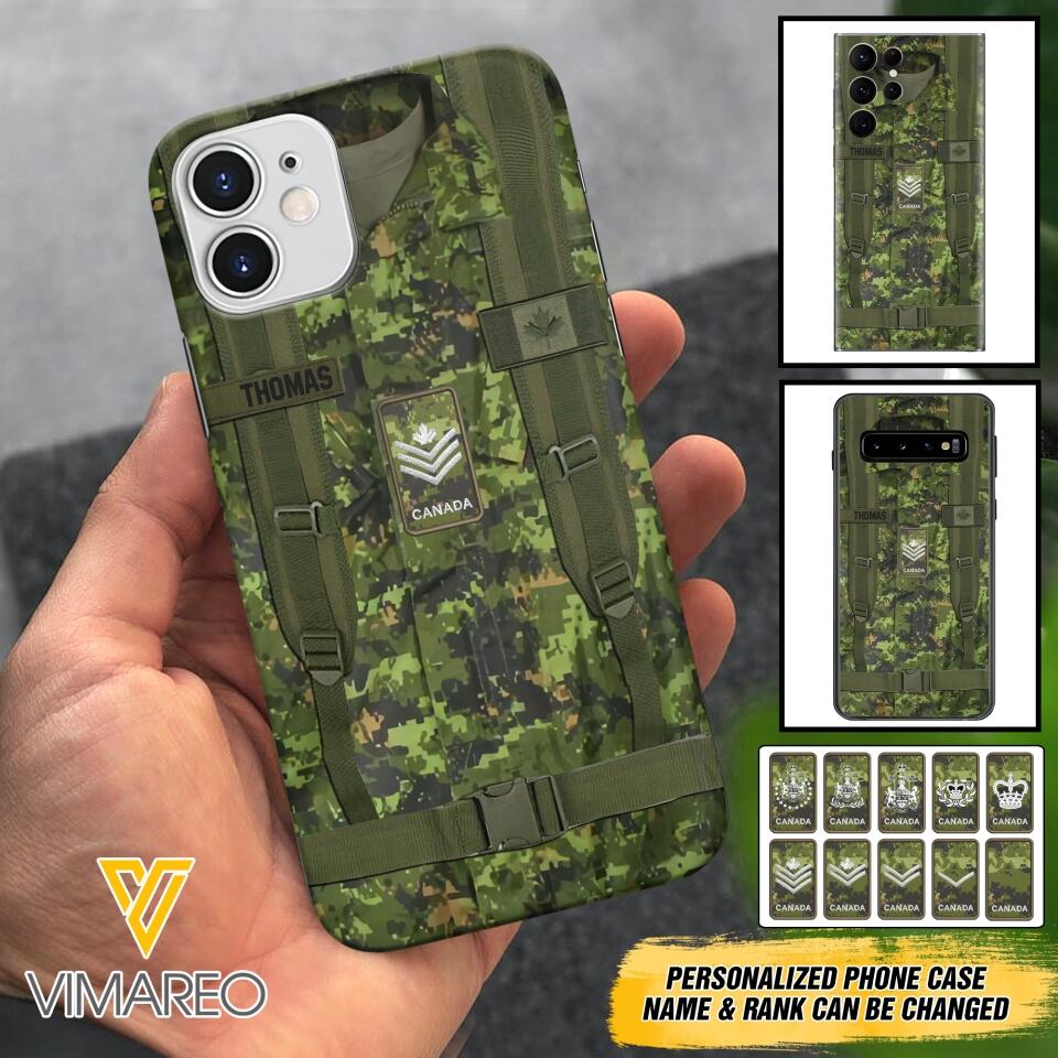Personalized Canadian Army Camo Phone Case Printed 3T 3003