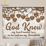 PERSONALIZED GOD KNEW GRANDKID CANVAS 3C 3003