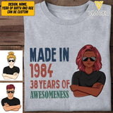 PERSONALIZED MADE IN YEAR OF BIRTH TSHIRT QTVQ3003
