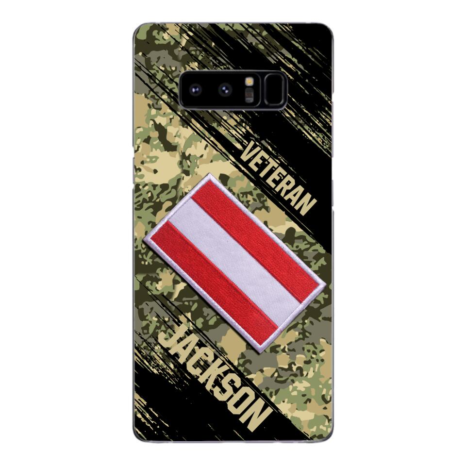 Personalized Austria Army Veteran Camo Phone Case Printed QTDT3103