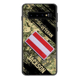 Personalized Austria Army Veteran Camo Phone Case Printed QTDT3103