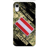 Personalized Austria Army Veteran Camo Phone Case Printed QTDT3103