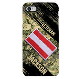 Personalized Austria Army Veteran Camo Phone Case Printed QTDT3103