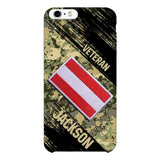 Personalized Austria Army Veteran Camo Phone Case Printed QTDT3103