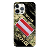 Personalized Austria Army Veteran Camo Phone Case Printed QTDT3103