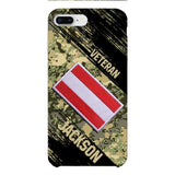 Personalized Austria Army Veteran Camo Phone Case Printed QTDT3103
