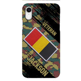 Personalized Belgium Army Veteran Camo Phone Case Printed QTDT3103