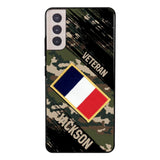 Personalized French Army Veteran Camo Phone Case Printed QTDT3103