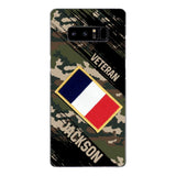 Personalized French Army Veteran Camo Phone Case Printed QTDT3103