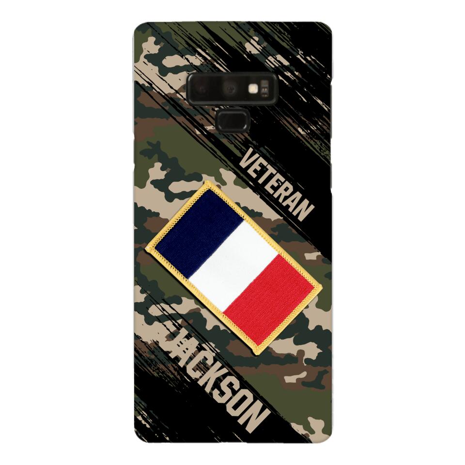 Personalized French Army Veteran Camo Phone Case Printed QTDT3103