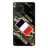 Personalized French Army Veteran Camo Phone Case Printed QTDT3103