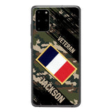Personalized French Army Veteran Camo Phone Case Printed QTDT3103
