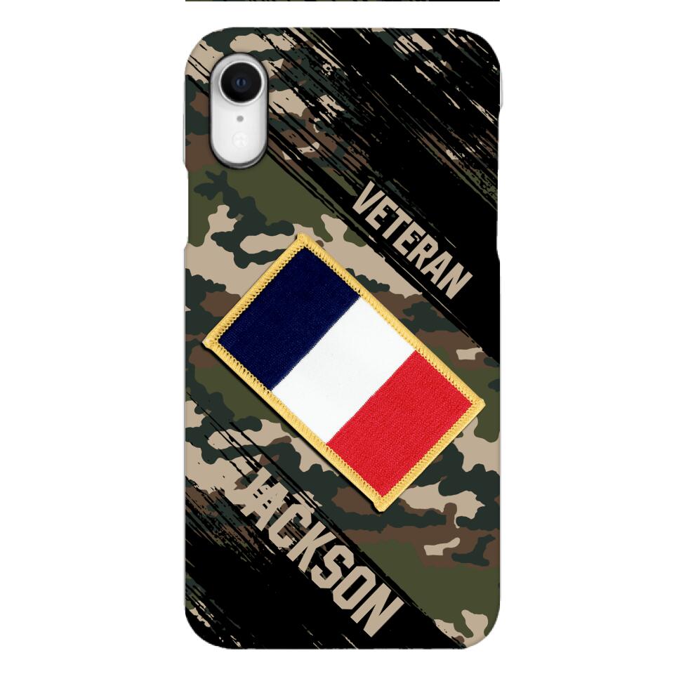 Personalized French Army Veteran Camo Phone Case Printed QTDT3103