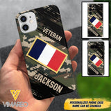 Personalized French Army Veteran Camo Phone Case Printed QTDT3103