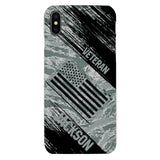 Personalized U.S Airforce Veteran Camo Phone Case Printed QTDT3103