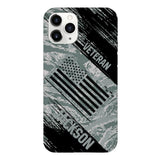 Personalized U.S Airforce Veteran Camo Phone Case Printed QTDT3103