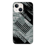 Personalized U.S Airforce Veteran Camo Phone Case Printed QTDT3103