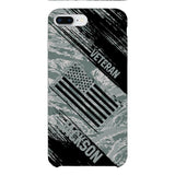 Personalized U.S Airforce Veteran Camo Phone Case Printed QTDT3103