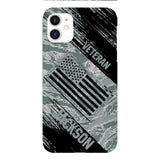 Personalized U.S Airforce Veteran Camo Phone Case Printed QTDT3103