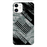 Personalized U.S Airforce Veteran Camo Phone Case Printed QTDT3103