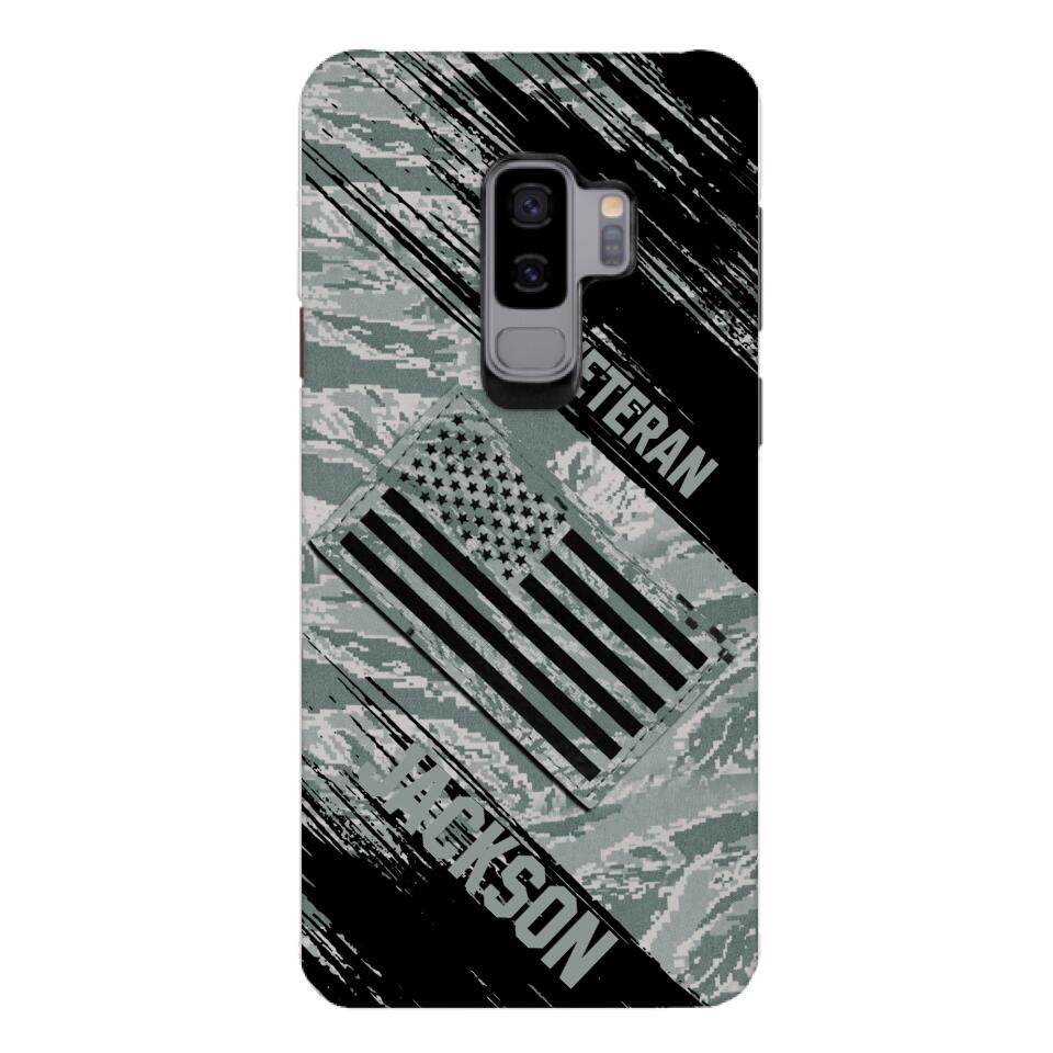 Personalized U.S Airforce Veteran Camo Phone Case Printed QTDT3103