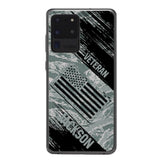 Personalized U.S Airforce Veteran Camo Phone Case Printed QTDT3103