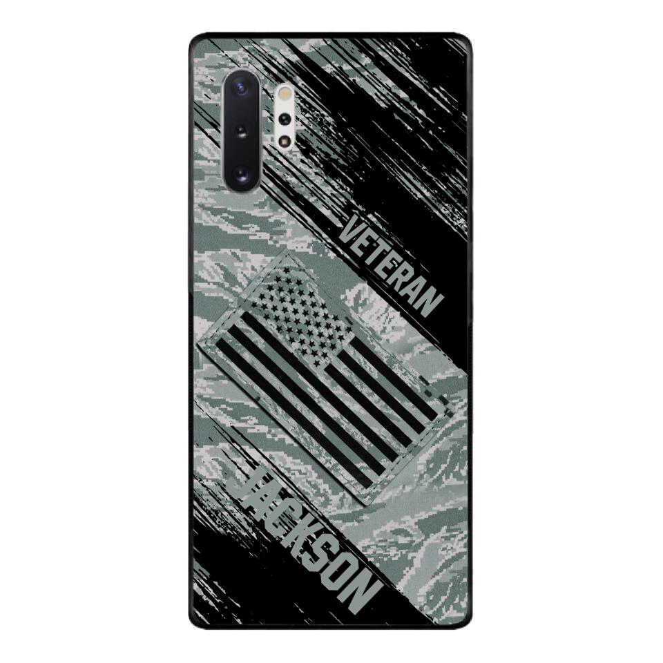 Personalized U.S Airforce Veteran Camo Phone Case Printed QTDT3103