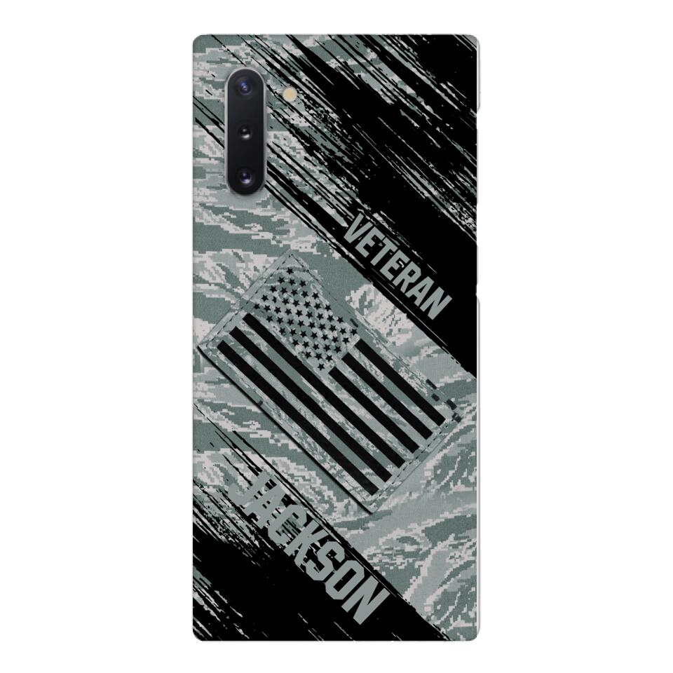 Personalized U.S Airforce Veteran Camo Phone Case Printed QTDT3103