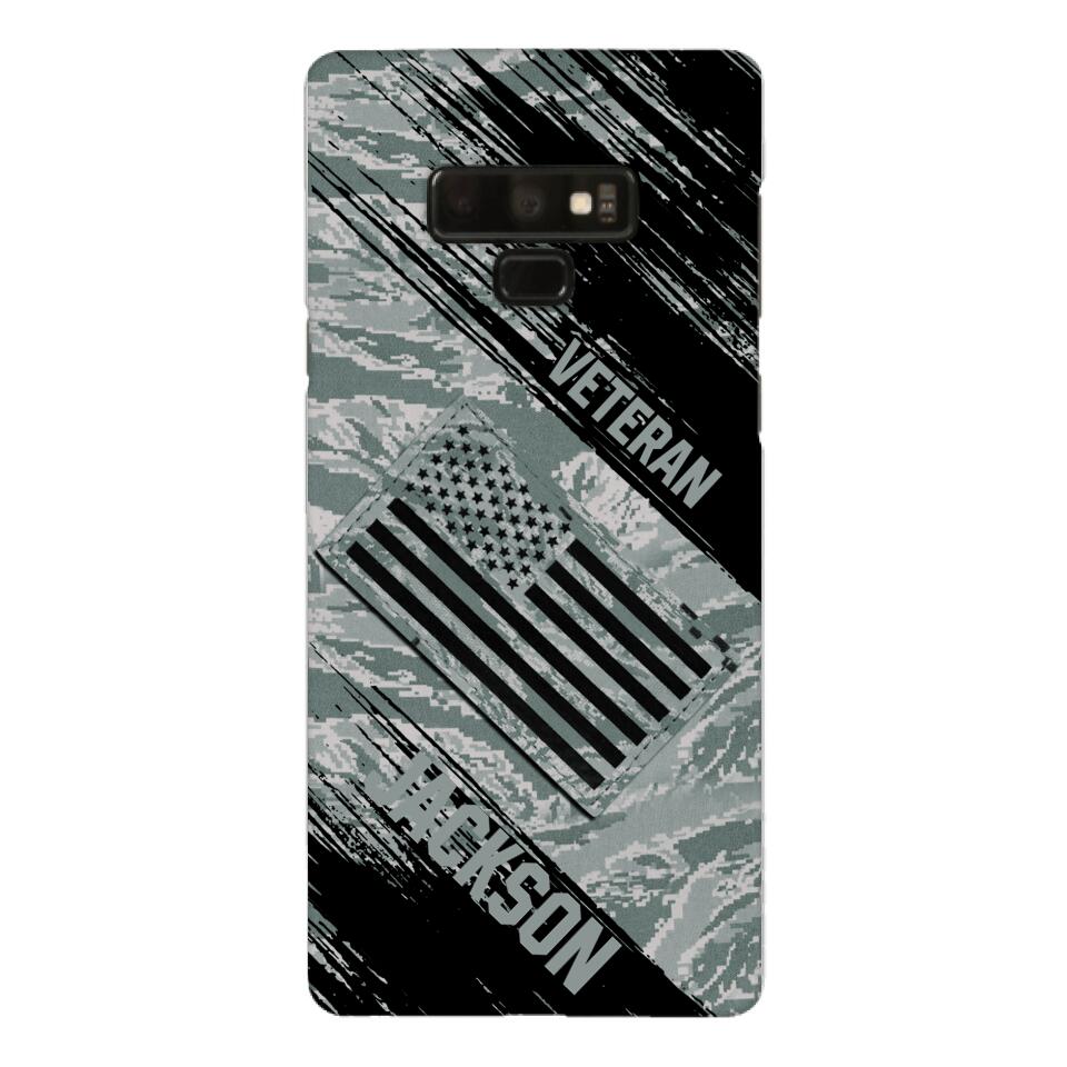 Personalized U.S Airforce Veteran Camo Phone Case Printed QTDT3103