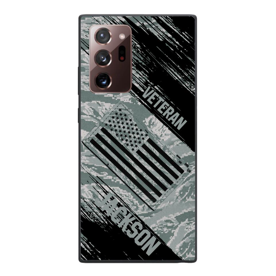 Personalized U.S Airforce Veteran Camo Phone Case Printed QTDT3103