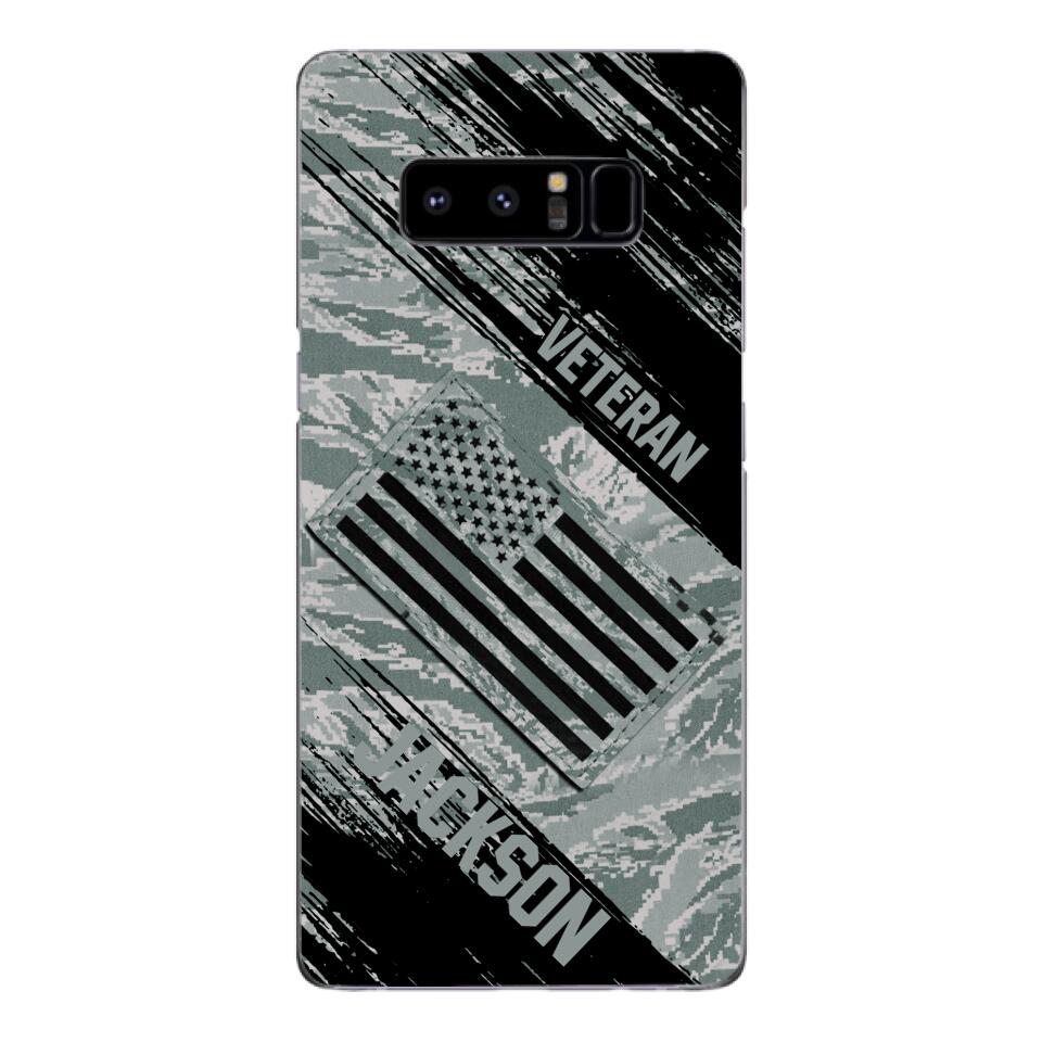 Personalized U.S Airforce Veteran Camo Phone Case Printed QTDT3103