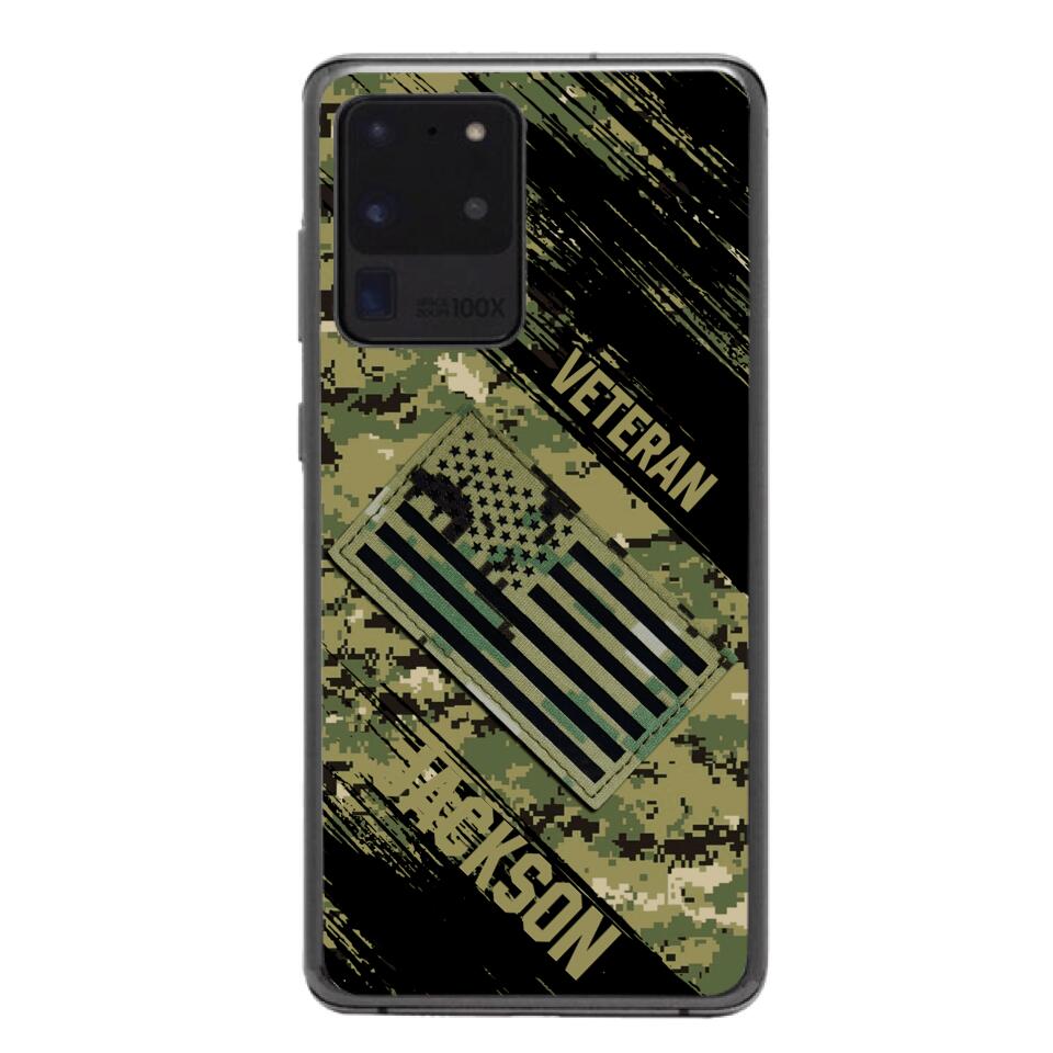 Personalized U.S Navy Veteran Camo Phone Case Printed QTDT3103