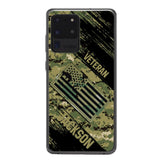Personalized U.S Navy Veteran Camo Phone Case Printed QTDT3103