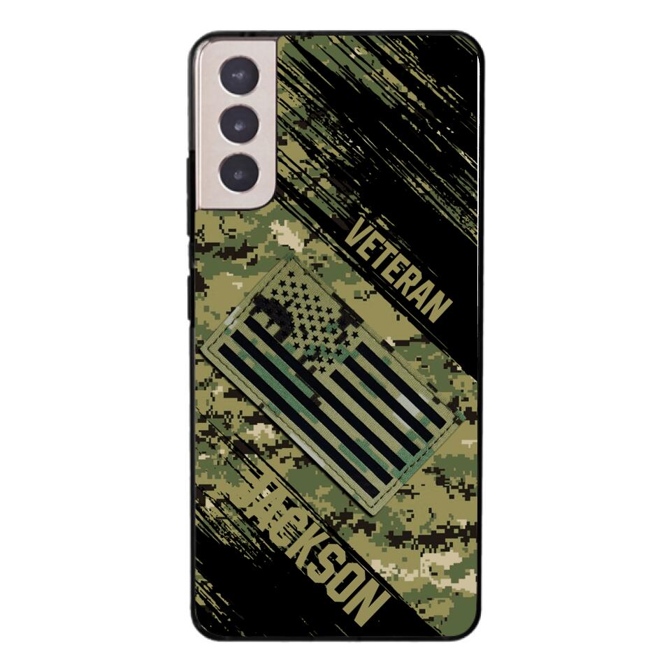 Personalized U.S Navy Veteran Camo Phone Case Printed QTDT3103