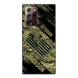 Personalized U.S Navy Veteran Camo Phone Case Printed QTDT3103