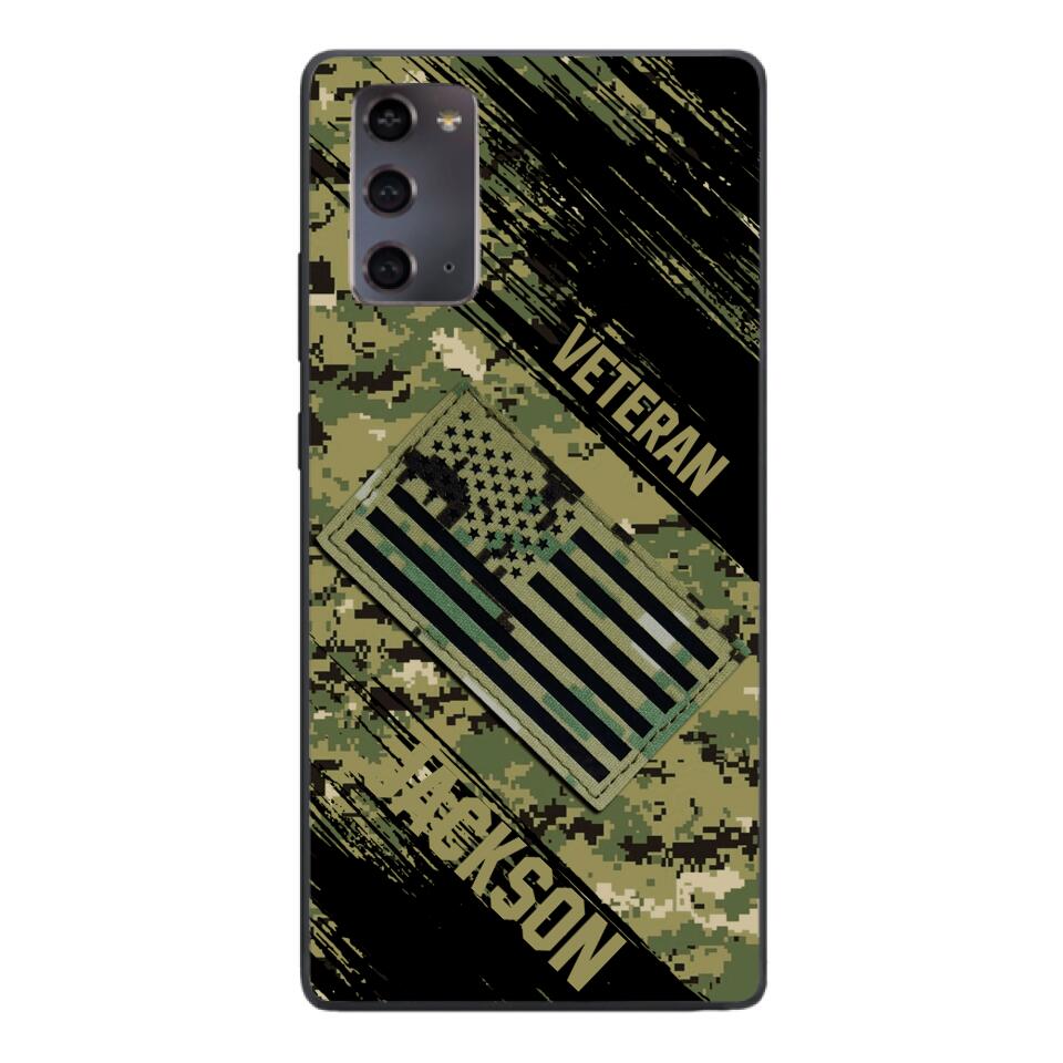 Personalized U.S Navy Veteran Camo Phone Case Printed QTDT3103