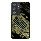 Personalized U.S Navy Veteran Camo Phone Case Printed QTDT3103