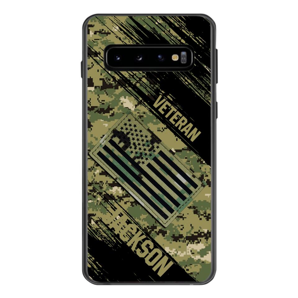 Personalized U.S Navy Veteran Camo Phone Case Printed QTDT3103