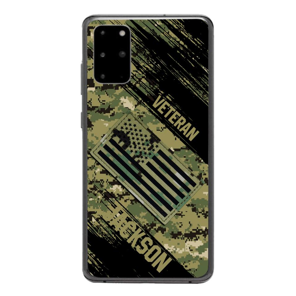 Personalized U.S Navy Veteran Camo Phone Case Printed QTDT3103