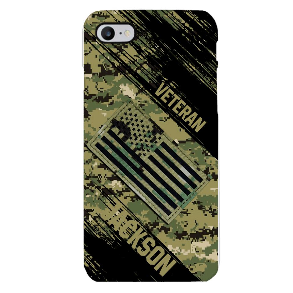 Personalized U.S Navy Veteran Camo Phone Case Printed QTDT3103
