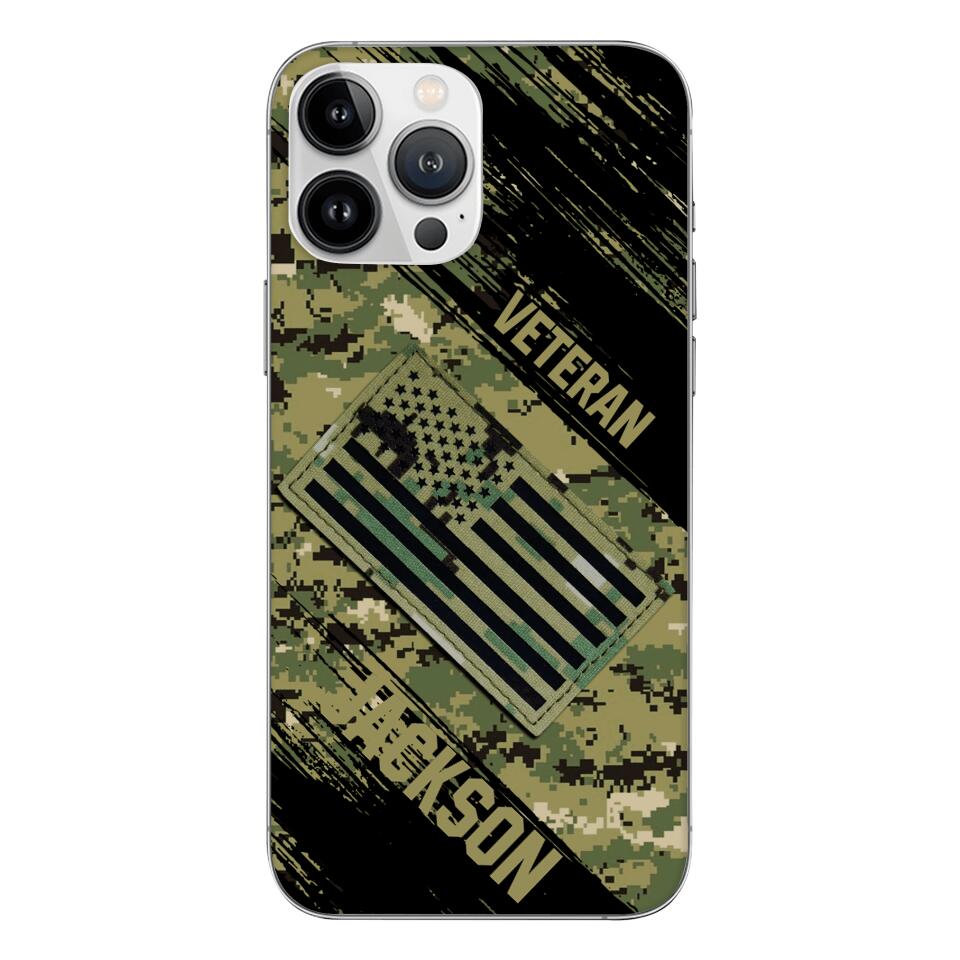 Personalized U.S Navy Veteran Camo Phone Case Printed QTDT3103