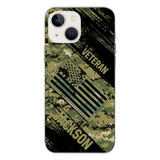 Personalized U.S Navy Veteran Camo Phone Case Printed QTDT3103