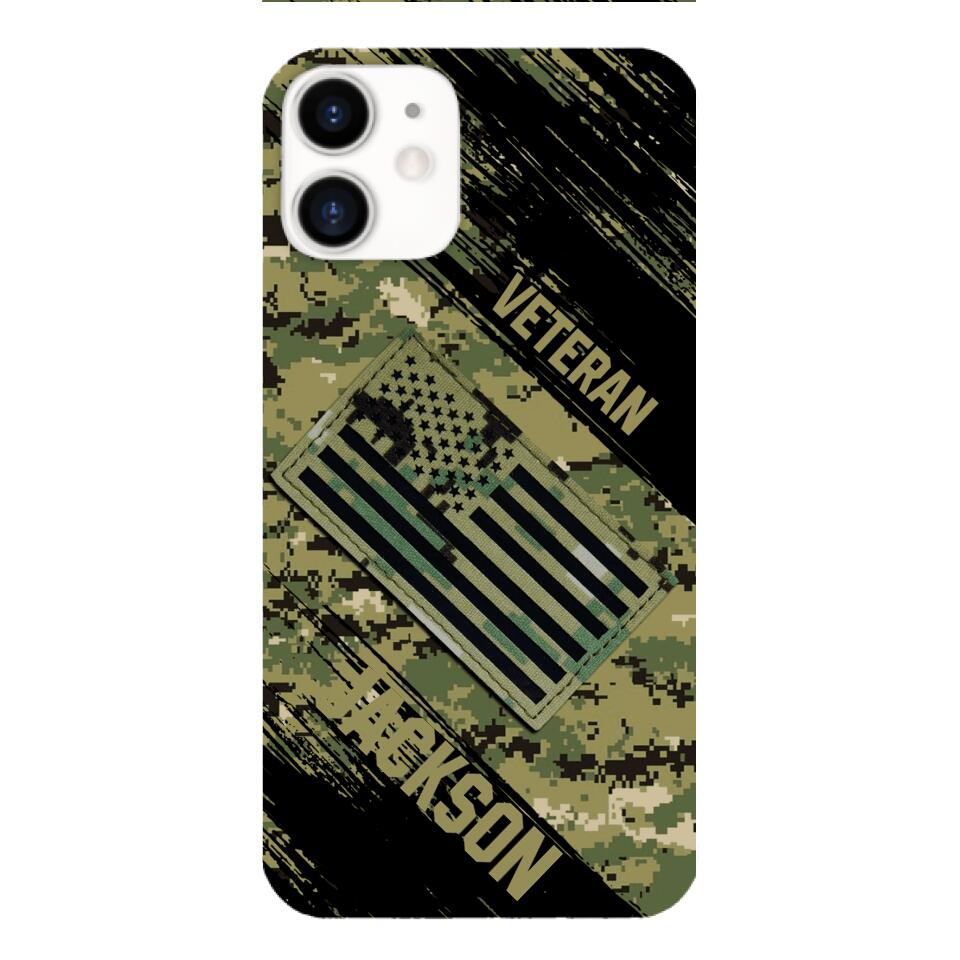 Personalized U.S Navy Veteran Camo Phone Case Printed QTDT3103