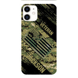 Personalized U.S Navy Veteran Camo Phone Case Printed QTDT3103