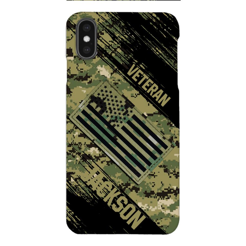 Personalized U.S Navy Veteran Camo Phone Case Printed QTDT3103