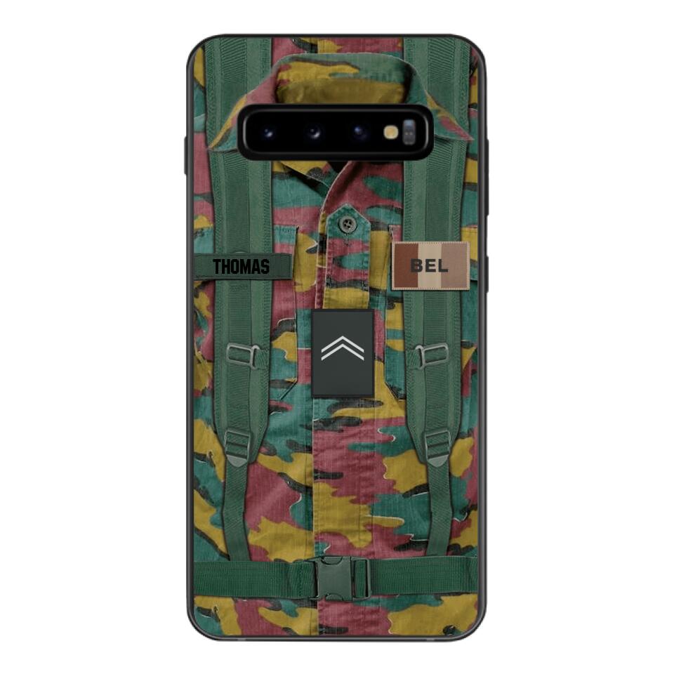Personalized Belgium Army Veteran Camo Phone Case Printed 3T 3103