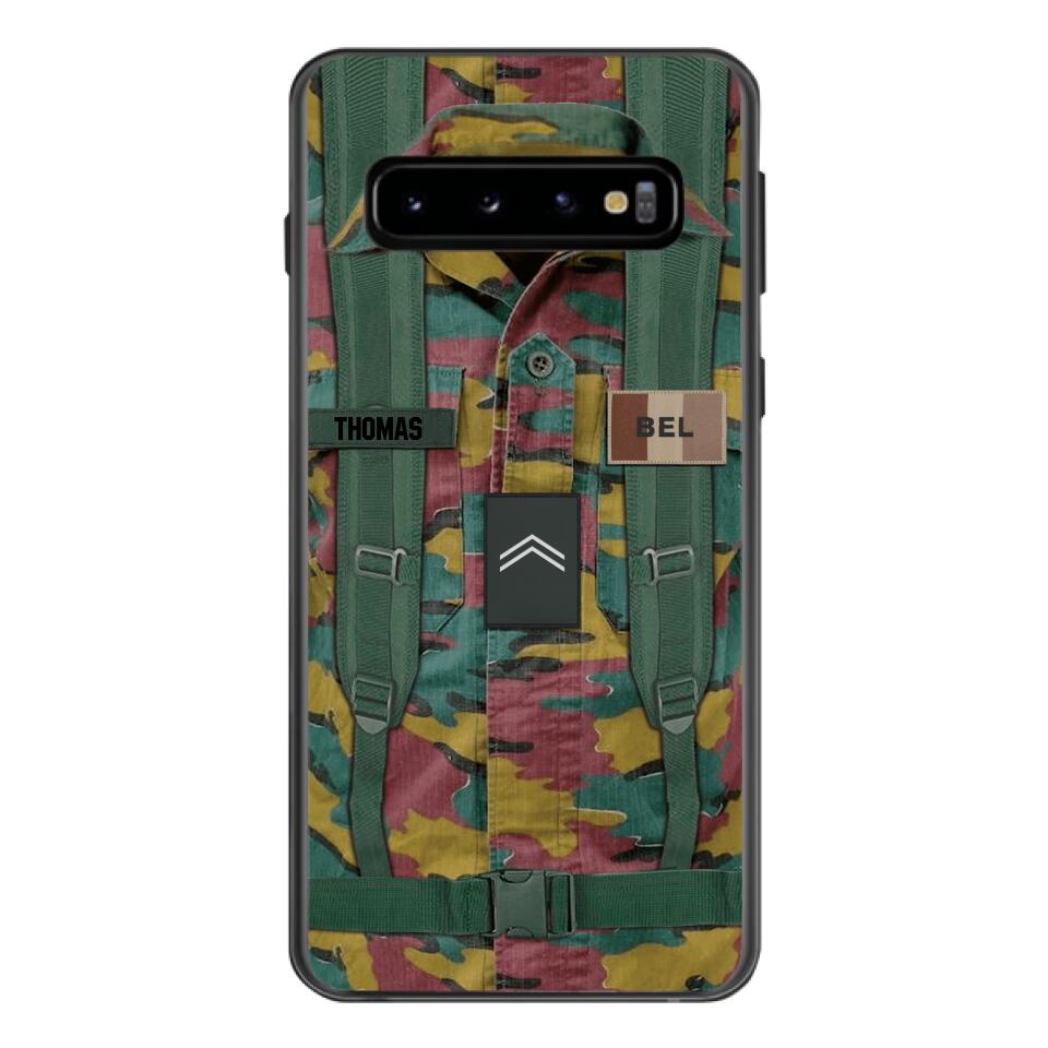 Personalized Belgium Army Veteran Camo Phone Case Printed 3T 3103