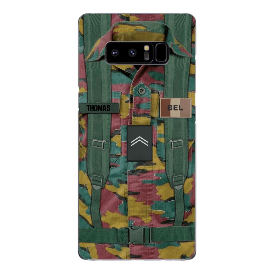 Personalized Belgium Army Veteran Camo Phone Case Printed 3T 3103