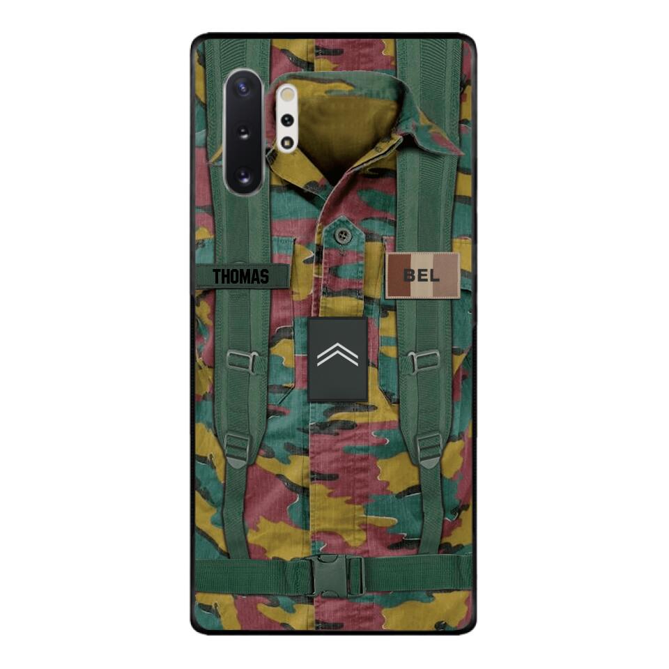 Personalized Belgium Army Veteran Camo Phone Case Printed 3T 3103