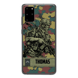 Personalized Belgian Soldier/Veterans Camo Phone Case Printed 22MAR-LN31
